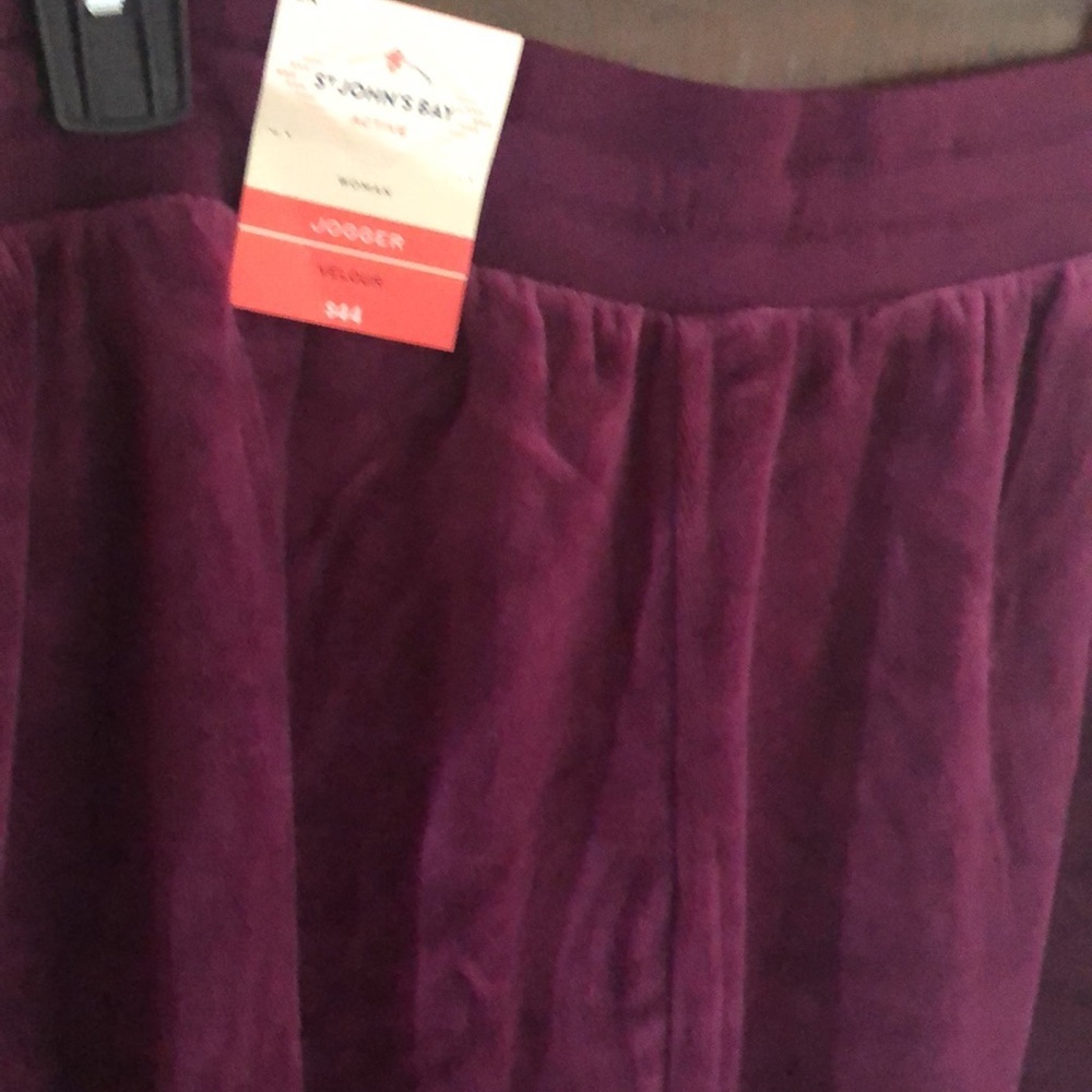 Womens Plus velour Jogger pants by St John’s Bay Active